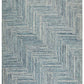 Hand Tufted Aqua Lined Rug