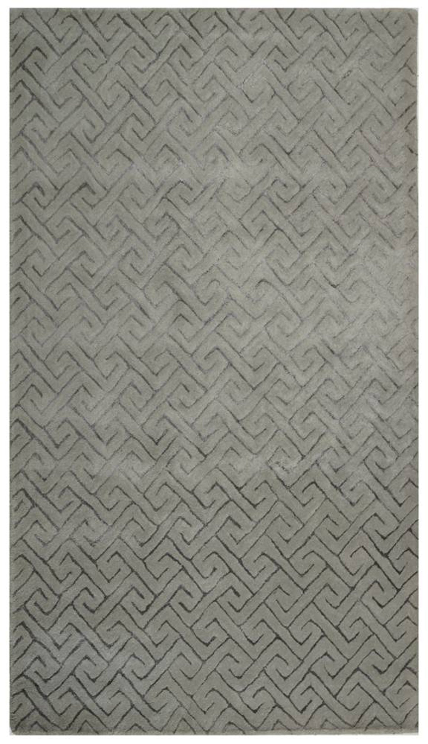 Hand Tufted Grey Hex Rug