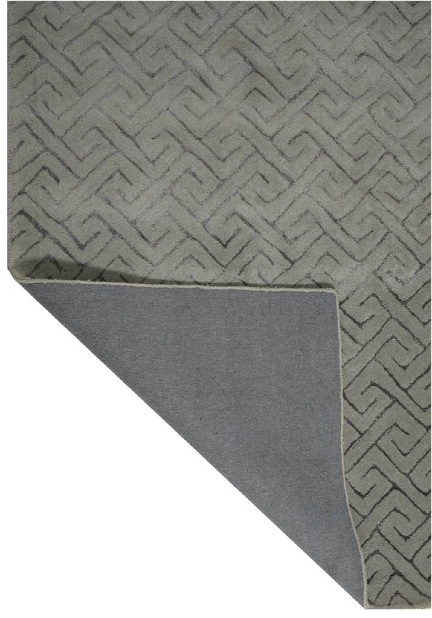 Hand Tufted Grey Hex Rug